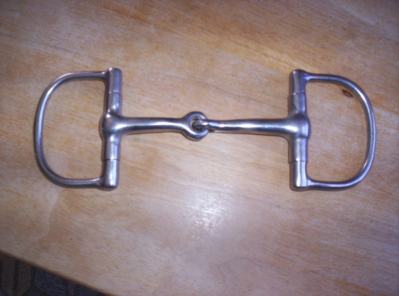 Gently Used  Stainless  Dee  Snaffle Bit  4 1/2" mouth