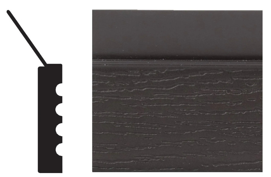 CHOCOLATE GARAGE DOOR TRIM STOP MOLDING WEATHERSEAL (6) 8 FT DOORSTOP SIDE TOP