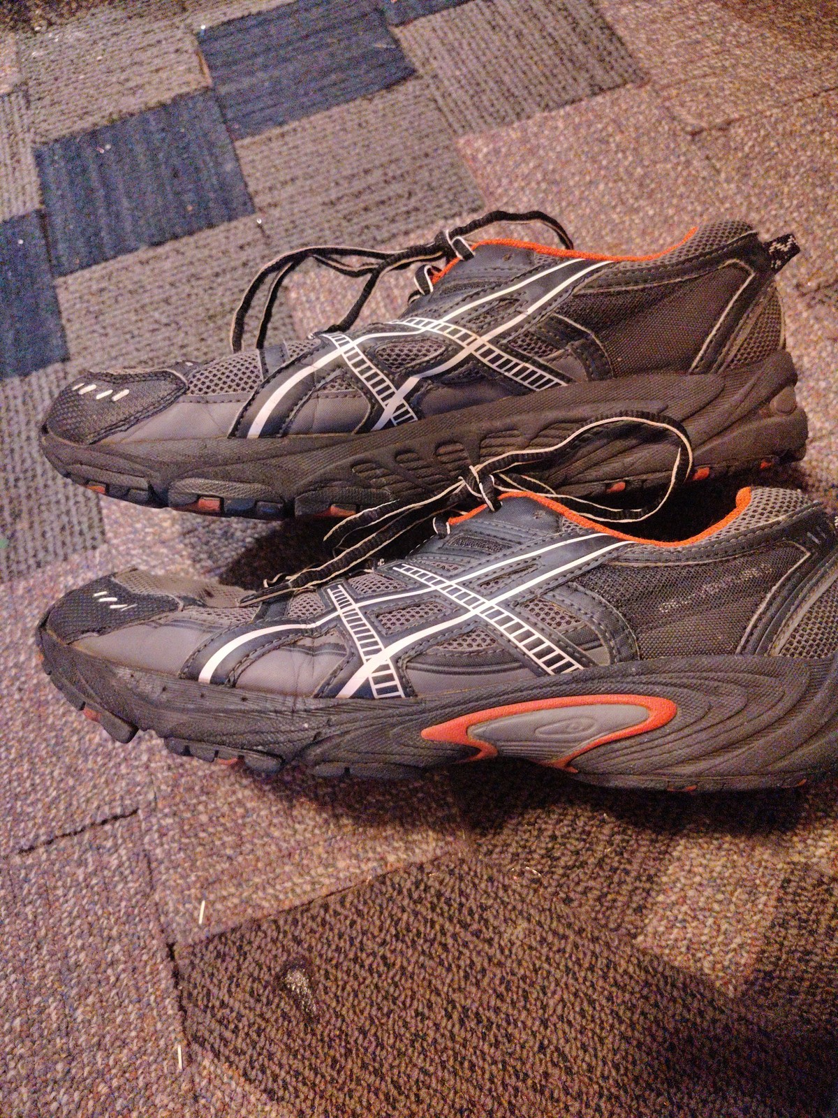 ASICS Gel-Venture Trail Runners Men's Gray Orange Size 10