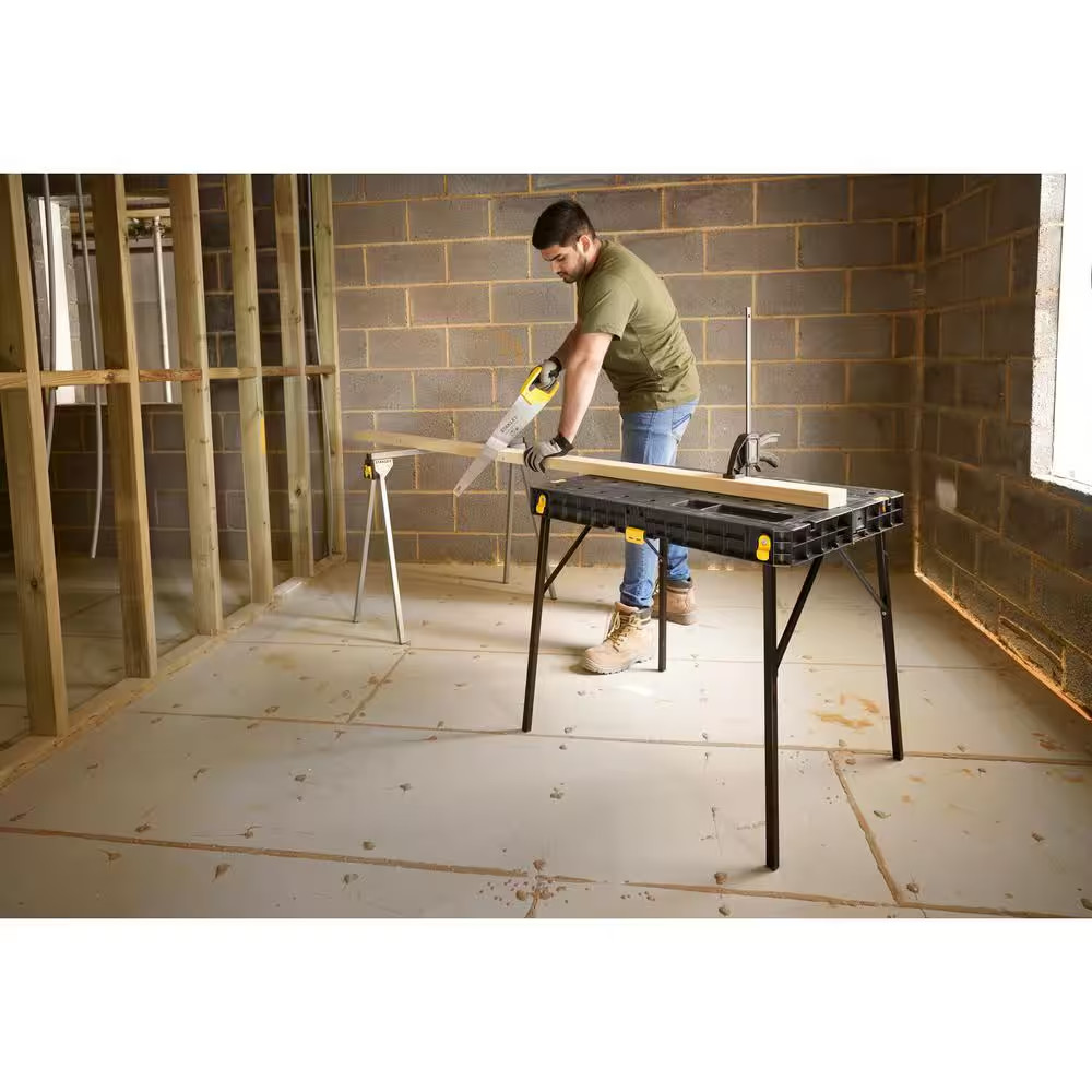 Stanley Fold Up Workbench 33.5 x 23.5 in Portable Compact STST11552 Workshop