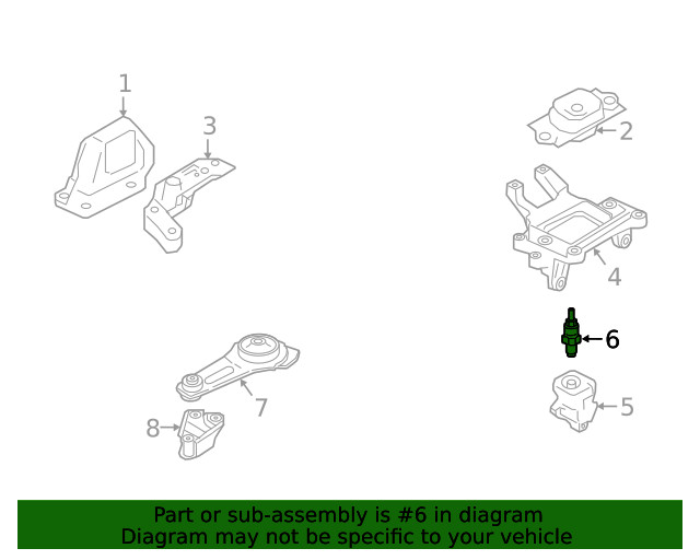 Genuine Nissan Engine Mount Support Bracket Bolt 11298-5RA0B