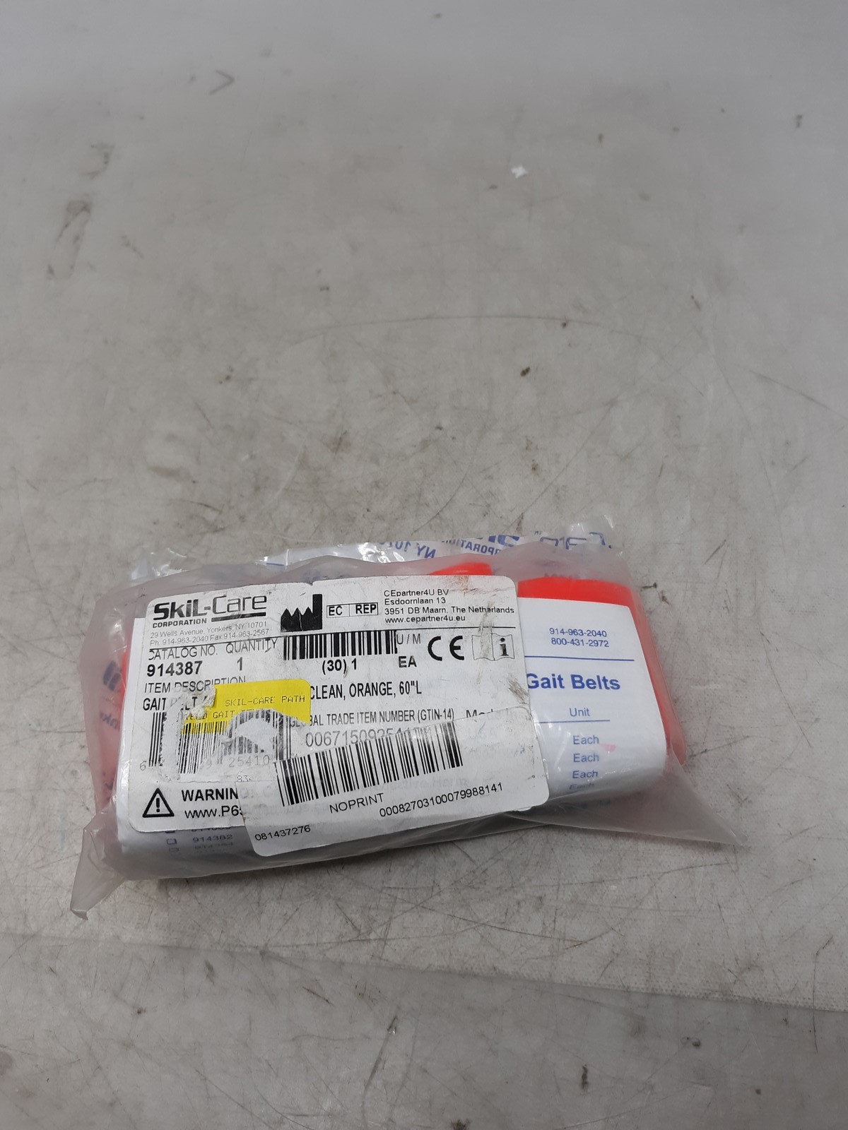 Skil-Care 914387 Wipe-Clean Plastic Gait Belts – Medical Patient Safety