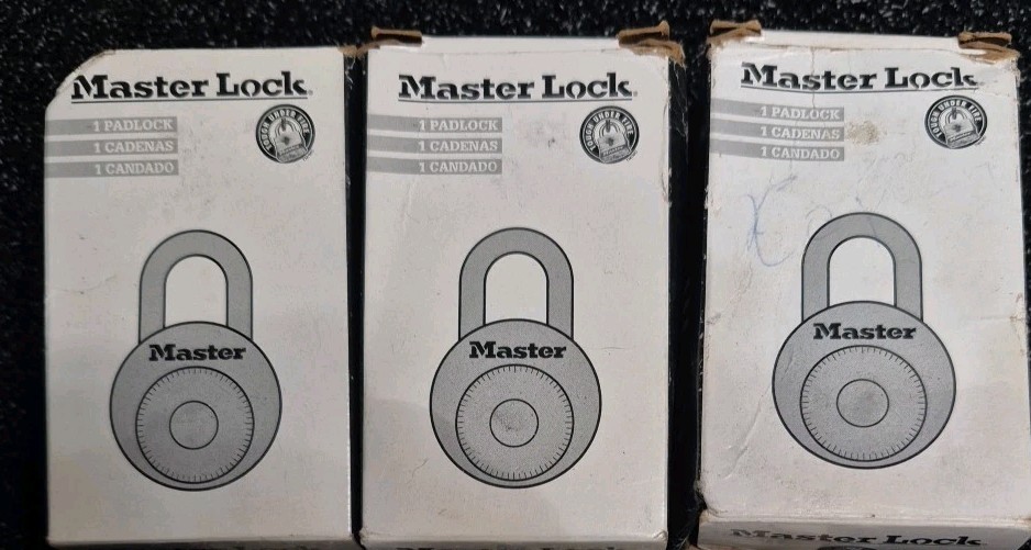 Lot of 3 Brand New Master Lock 2010 Padlocks V7 High Security Lock (LS14)