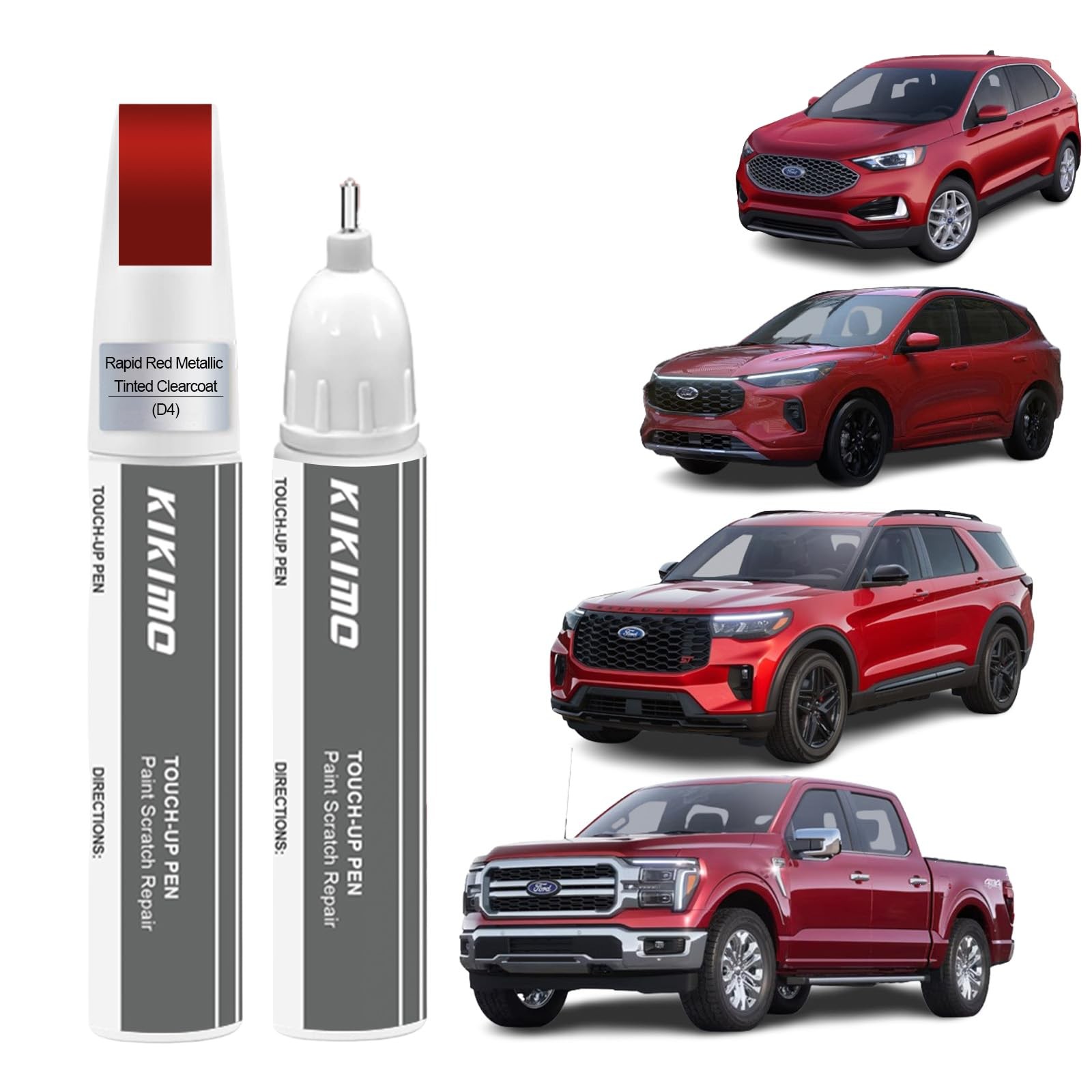 for Ford Touch Up Paint(Rapid Red Metallic Tinted Clearcoat(D4)), Car Paint R...