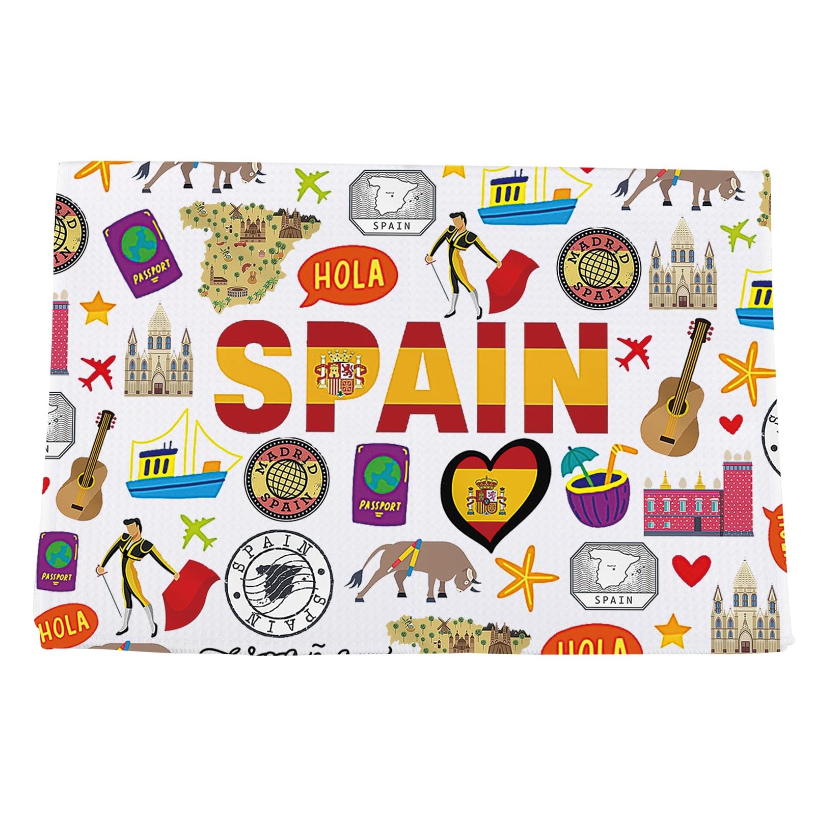 Spanish Souvenir Gift Spanish Honeymoon Gift Span Travel Kitchen Towel Spain ...