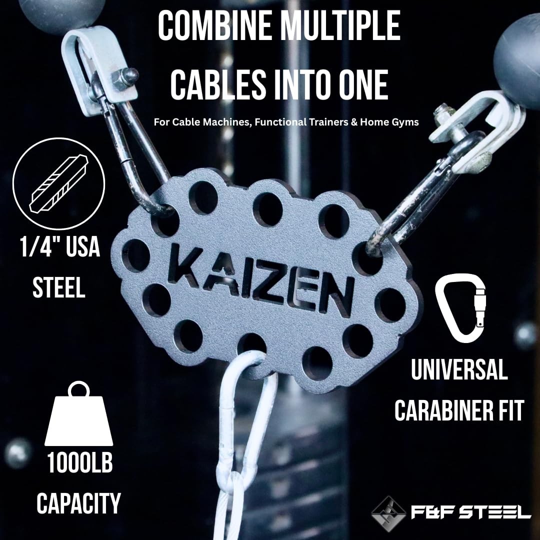 F&F STEEL Kaizen Multi-Link Cable Machine Attachment Connector Combine Cables