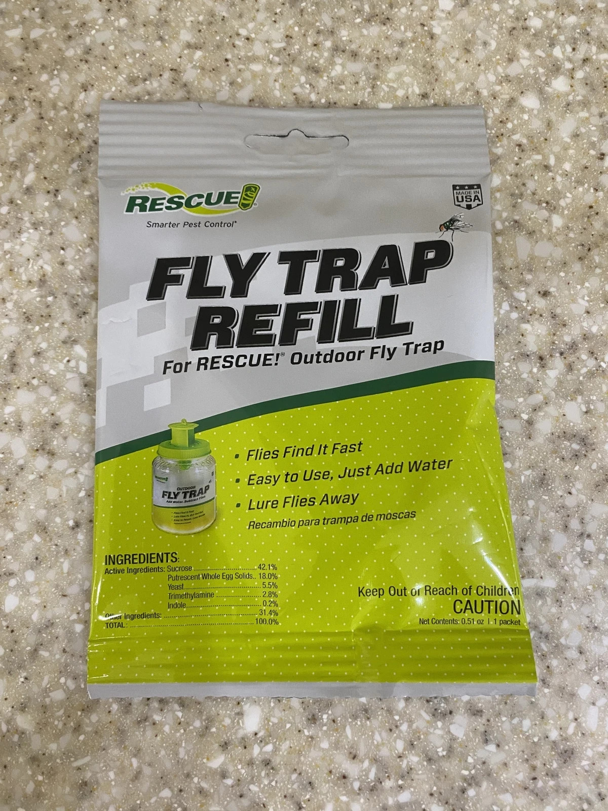 RESCUE FTA-DB12 Reusable Fly Trap Refill Lure Attractant Pack - Pack of 6