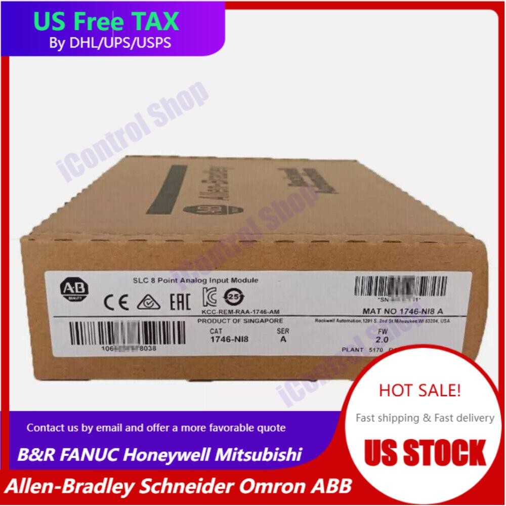Factory Sealed AB 1746-NI8 SER A SLC 500 Analog Input Module 1746NI8 US Free Tax