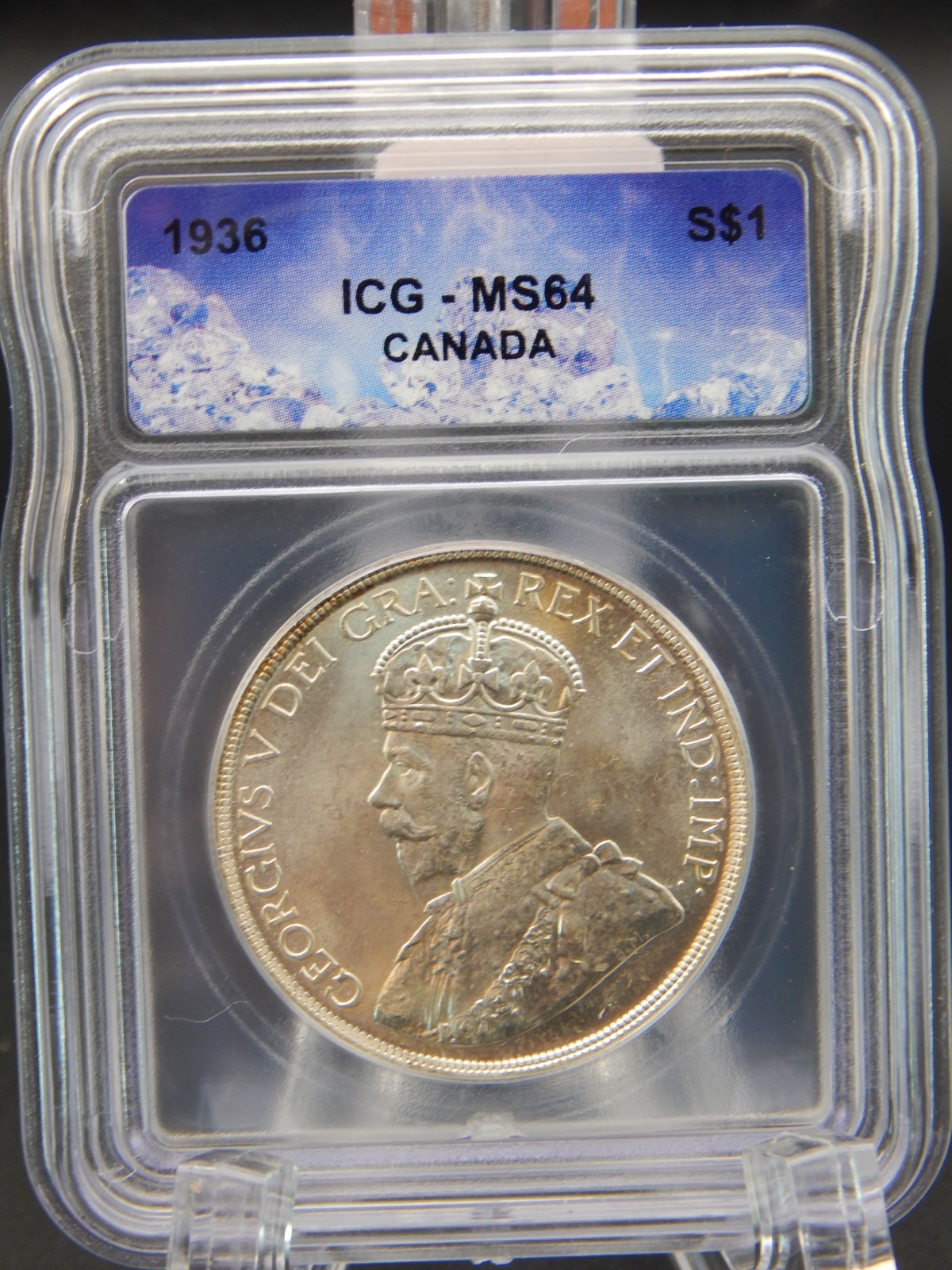 1936 CANADA 1$ ONE DOLLAR ICG MS 64 -BLAST WHITE  (BT1030)