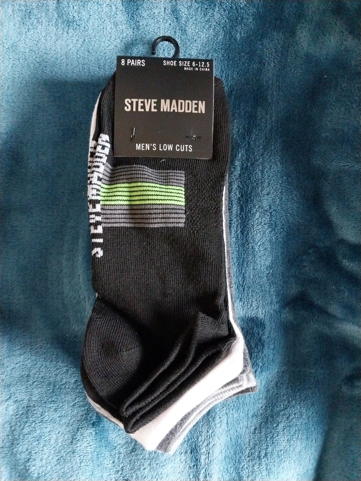 Steve Madden Men's Low Cut Socks 8 Pairs Fits Shoe Size 6-12.5
