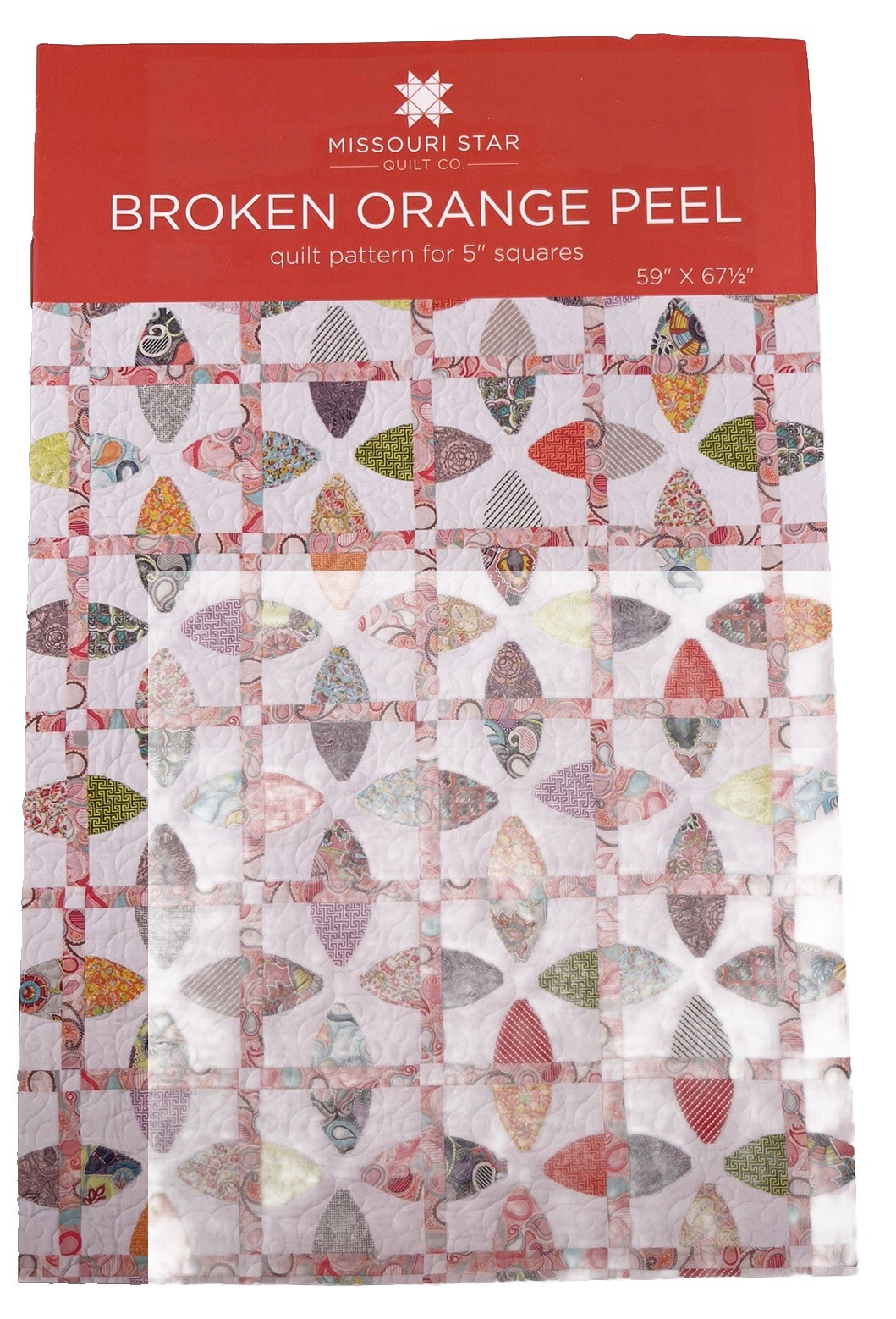 Missouri Star Quilt Co. "Broken Orange Peel” Quilt Pattern 59”X67.5”