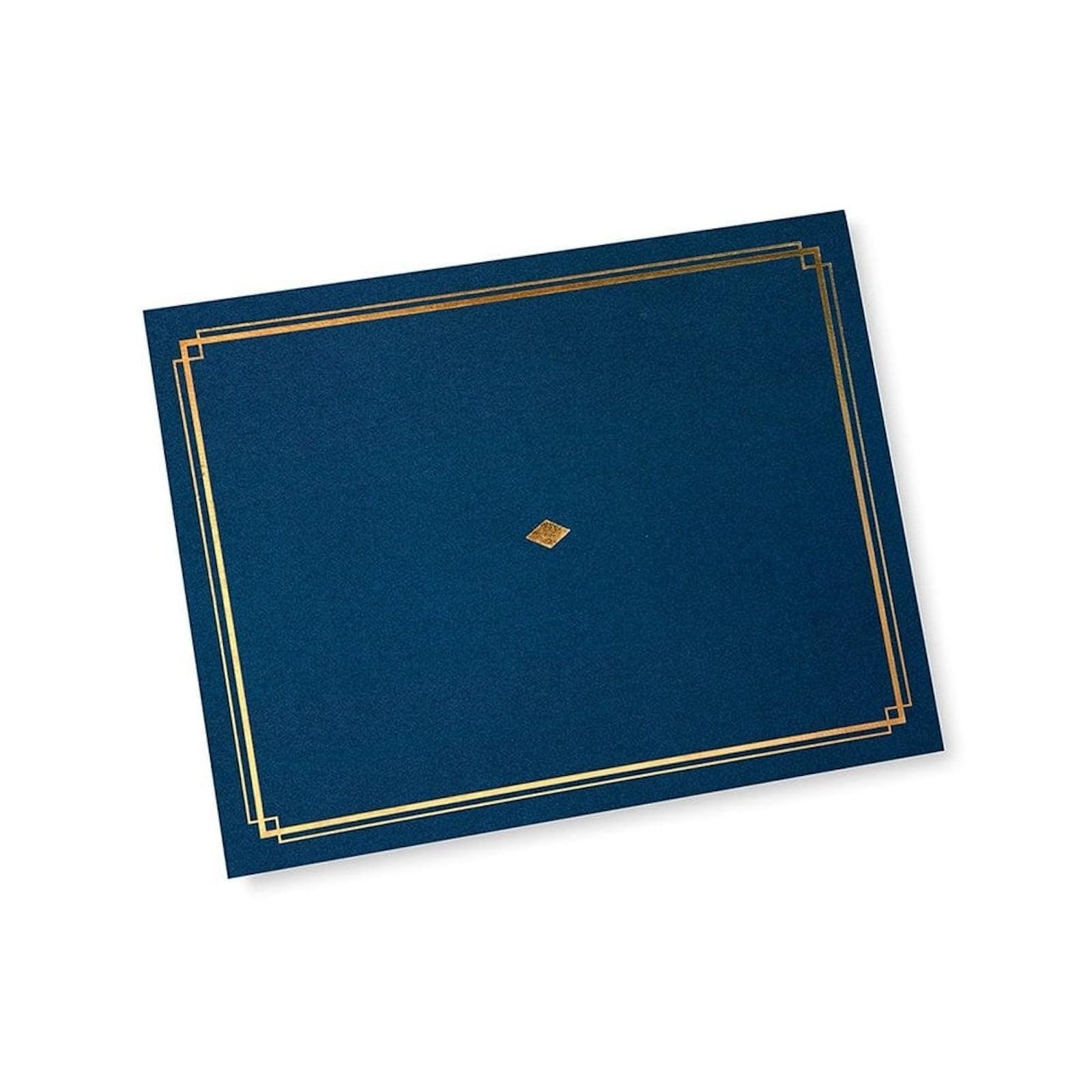 Blue Award Certificate Holder with Gold Foil