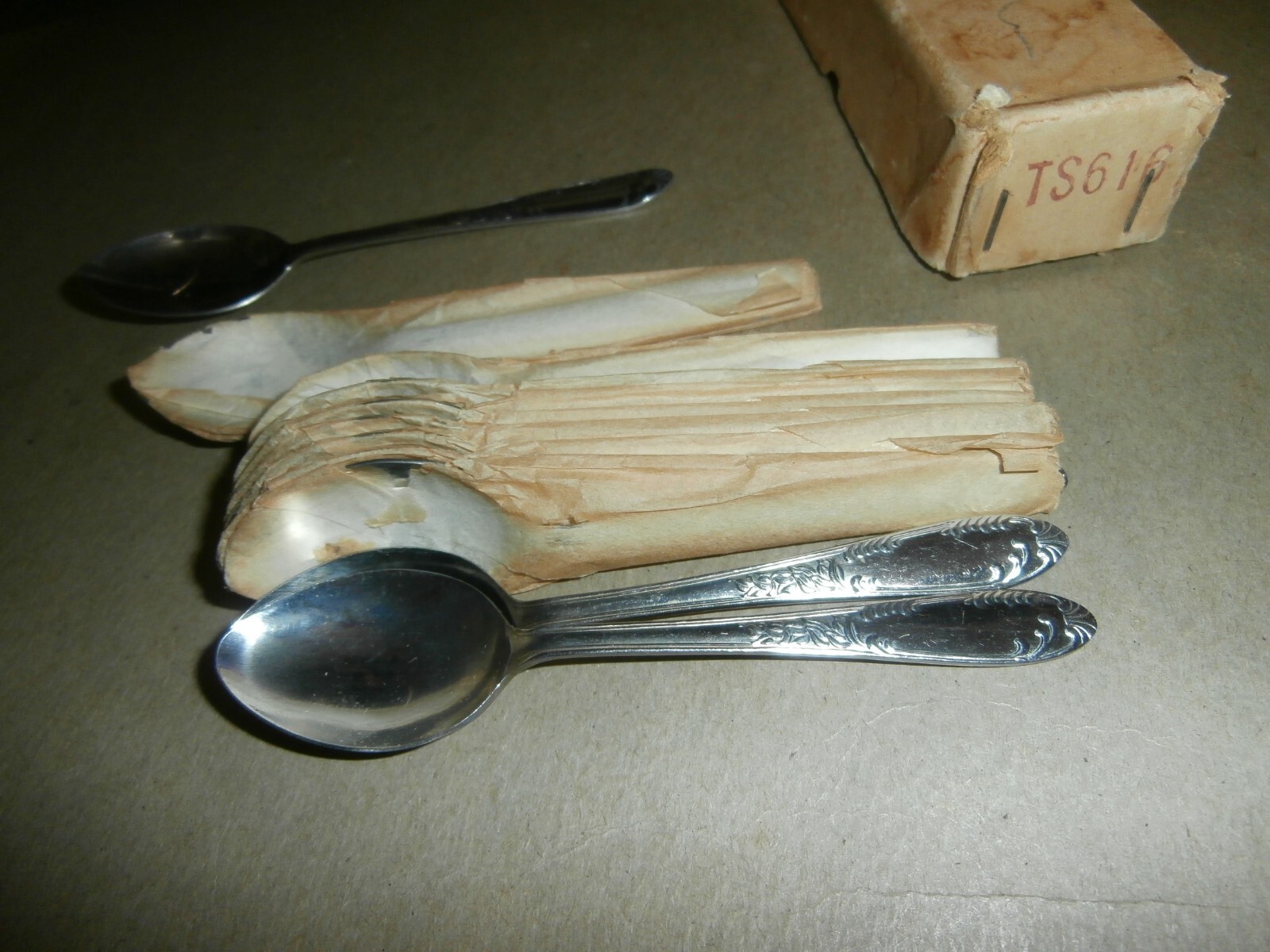 12 Vintage Childs Size Spoons Stainless Steel TS616