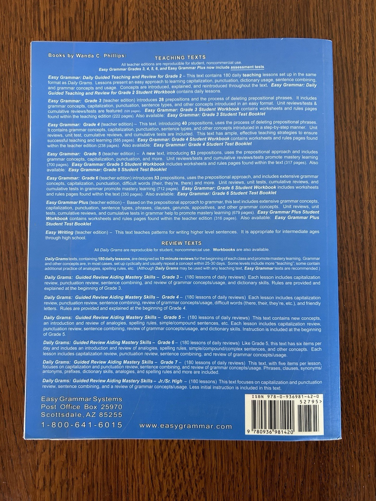 VERY GOOD Easy Grammar : Grade 3 Teacher Book