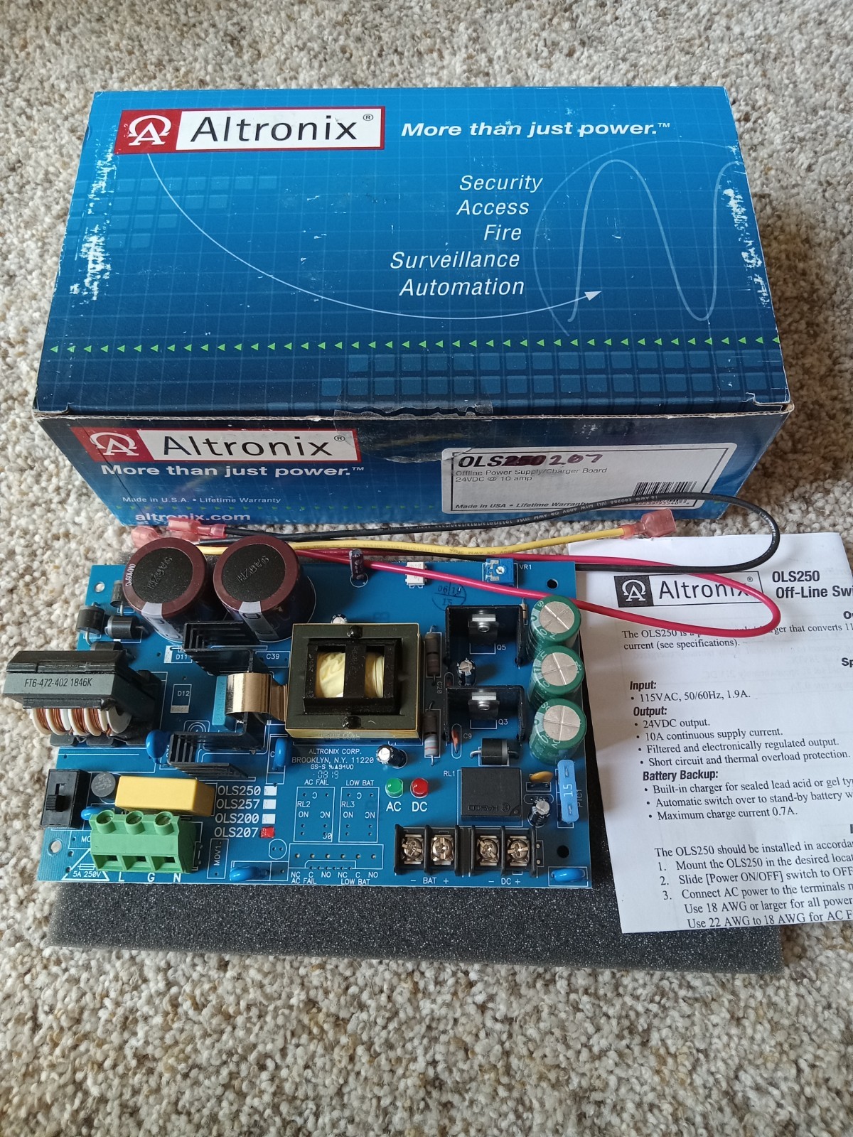 Altronix OLS207 Power Supply Charger Board