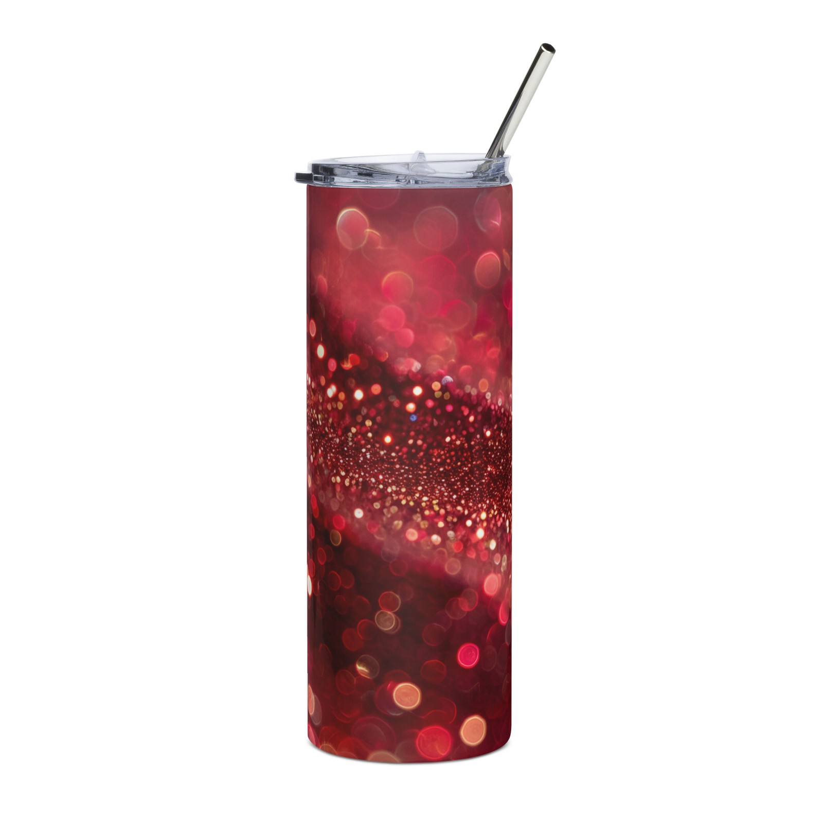 Ruby Glitter Stainless steel tumbler