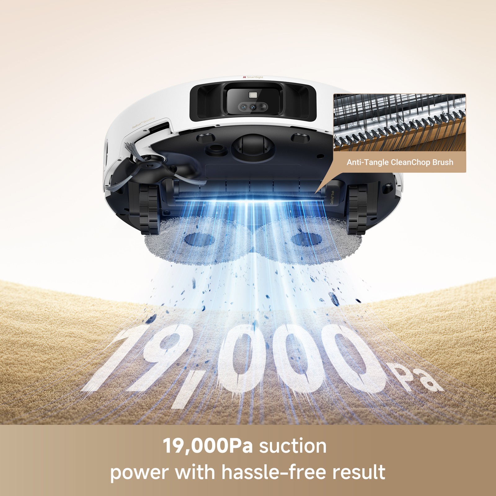 Mova P50 Pro Ultra Refurbished A Robot Vacuum Removable Liftable Mop 19,000Pa