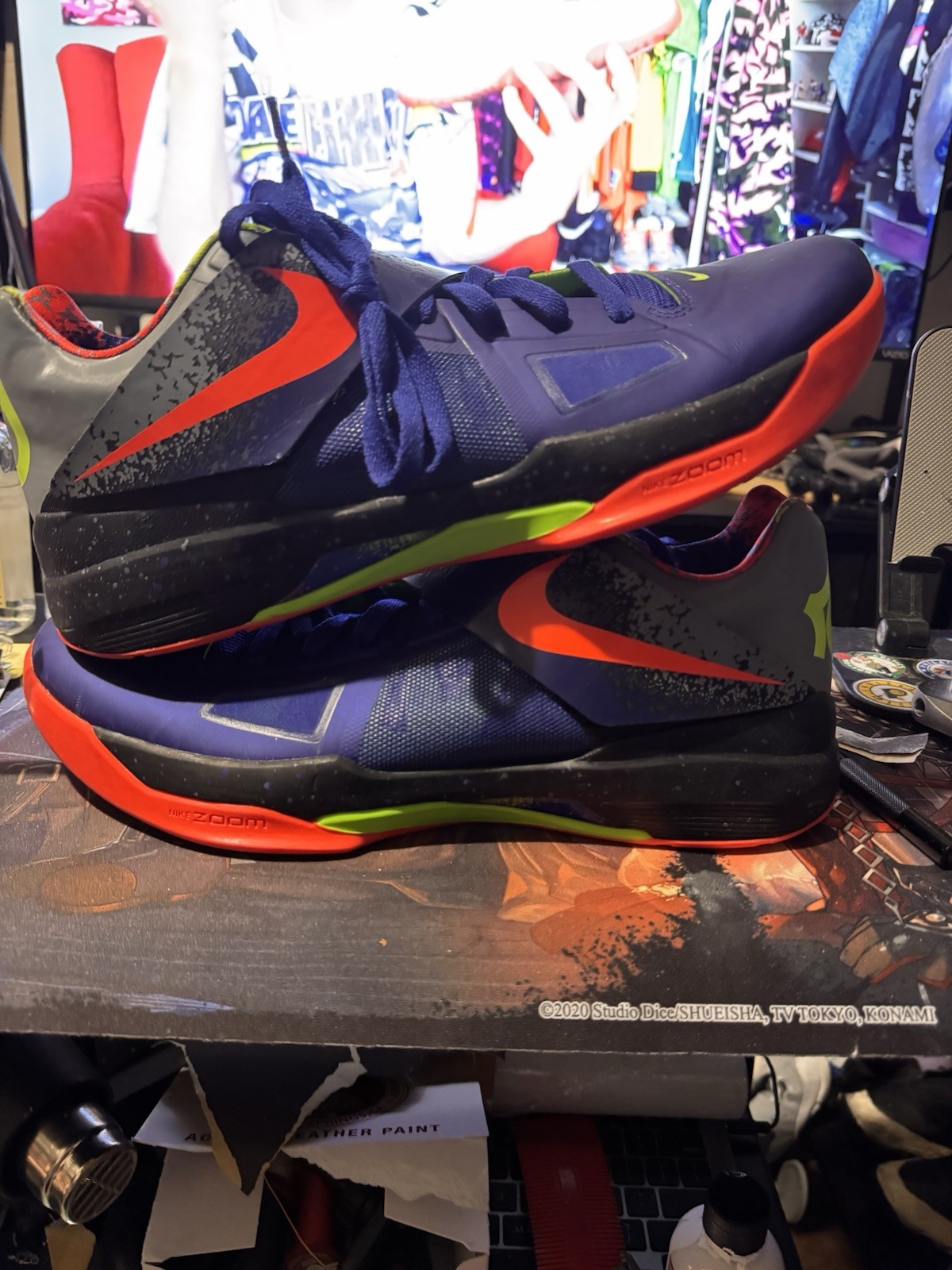 Nike KD 4 Nerf 2024 Concord Crimson Green Basketball Sneaker FQ8180-400