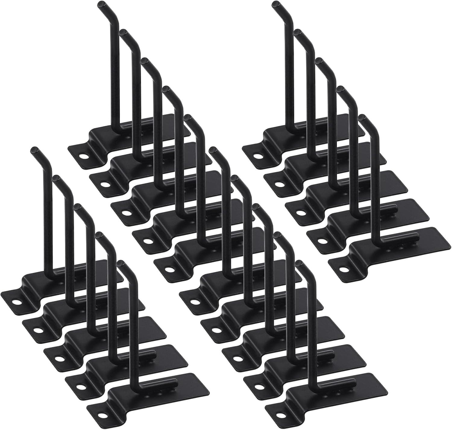20 Heavy-Duty 4-Inch Slatwall Hooks Set - Durable Garage Organization Solution