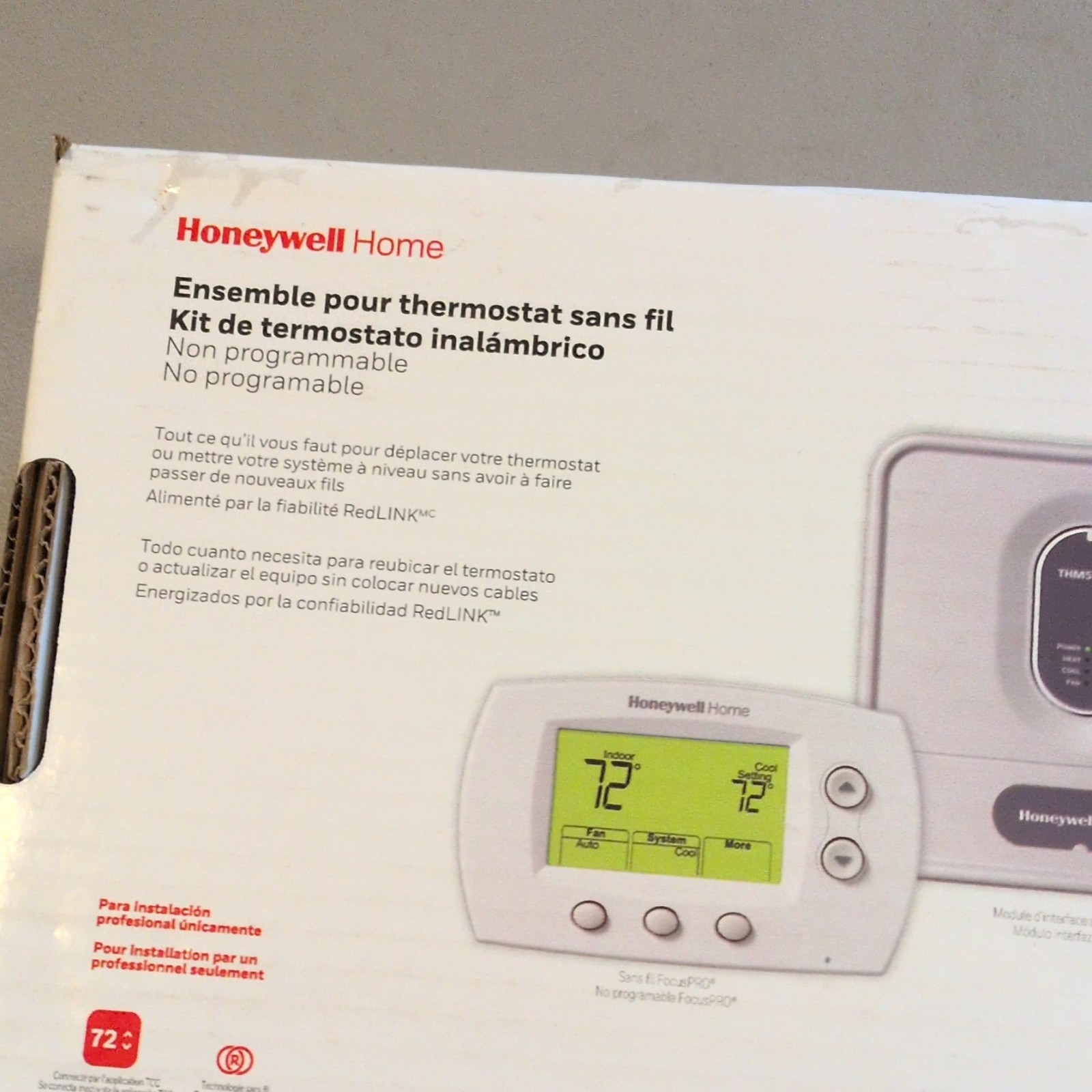 Honeywell Home Wireless Non-Programmable Thermostat Kit w/ Return Air Sensor