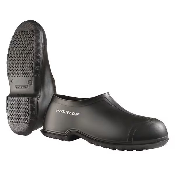 Dunlop Overshoe, Ankle Shoe, Cleated Sole, PVC, Black, 2XL,PR 8601000 Dunlop