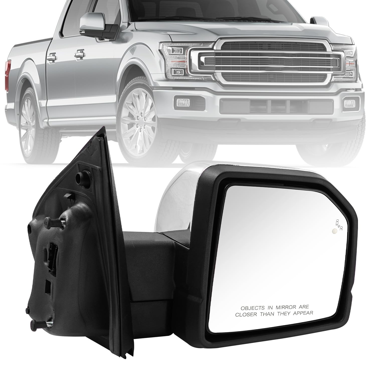 Right Signal Door Mirror Heated Blind Spot Power Fold For 2018-2020 Ford F150