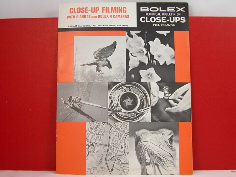 Original Vintage Factory BOLEX 8mm & 16mm CLOSE-UP Filming Technical BROCHURE