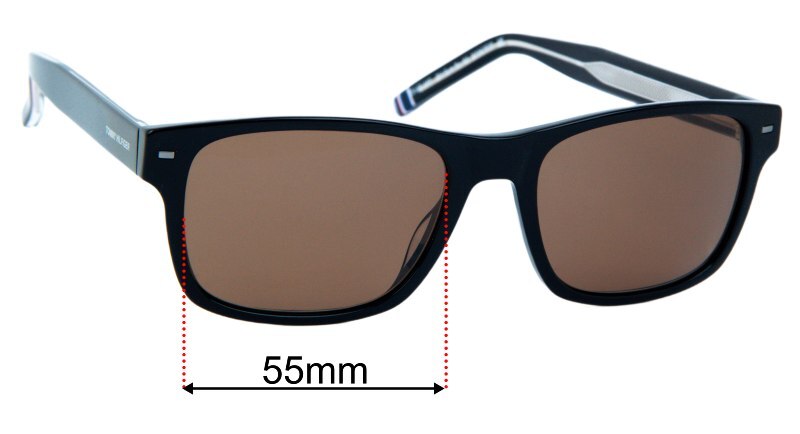 SFx Replacement Sunglass Lenses fits Tommy Hilfiger TH Sun Rx 46 - 55mm Wide