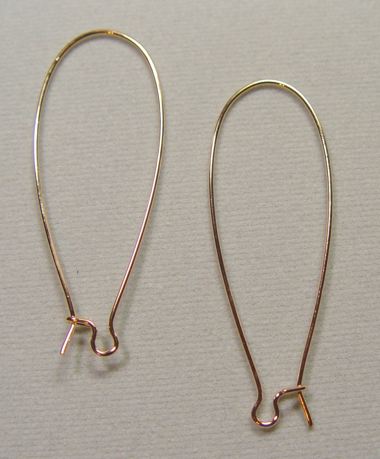 THREE  Pairs INTERCHANGEABLE Gold Stainless Steel Earring Wires 47mm Long