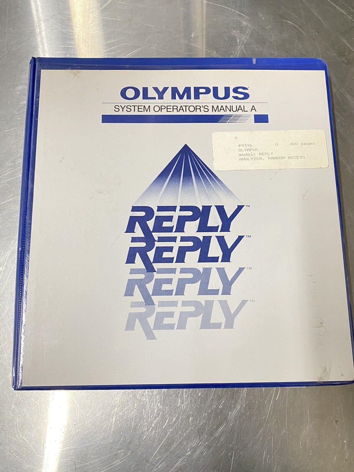Olympus Reply Random Access Analyzer - Users Guide / Instructions Manual