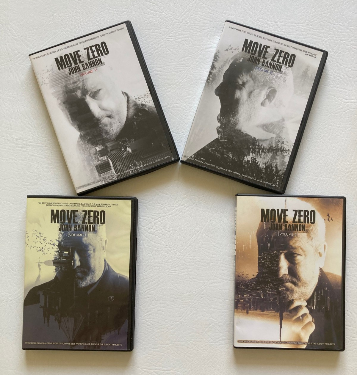 MOVE ZERO  by John Bannon DVDs Volumes 1 – 4  NEVER VIEWED!  READY FOR YOU!