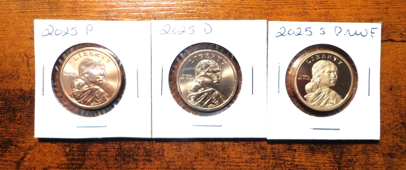 2025 P D S Sacagawea Dollar Proof Native American 3 Coin Set Lot PDS