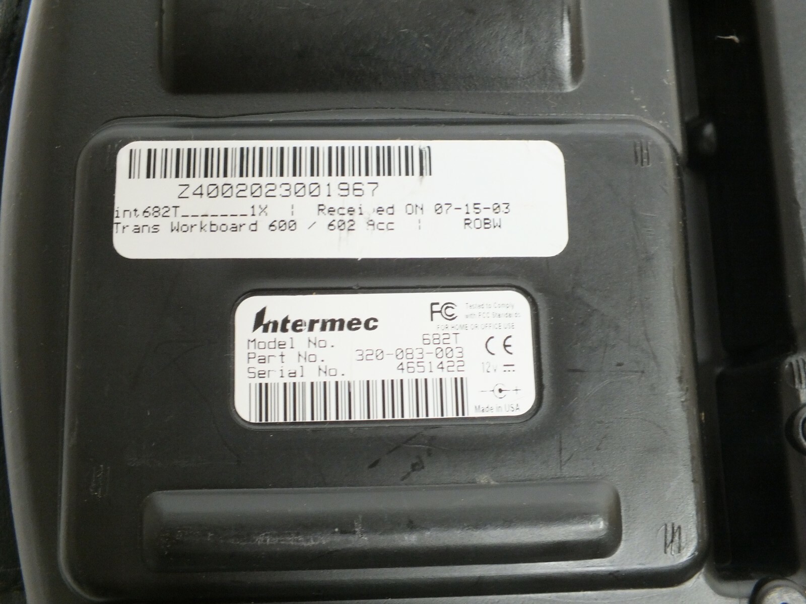 Intermec 682T Portable Printer 320-083-003