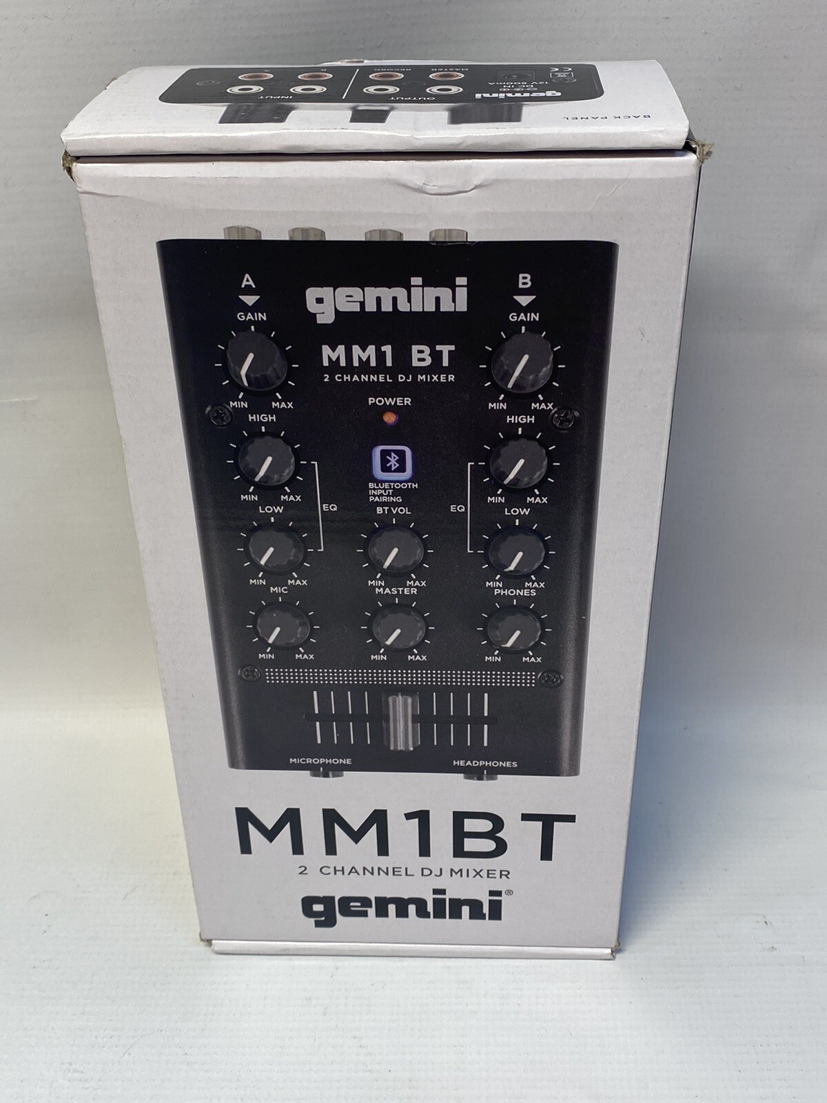 Gemini MM1BT 2-Channel DJ Mixer with Bluetooth