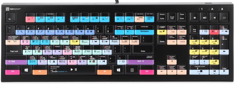 LogicKeyboard Astra 2 Backlit Keyboard for Fender Studio Pro - Windows
