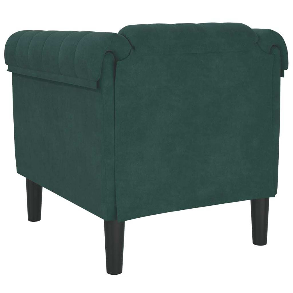 Sofa Chair Dark Green Velvet