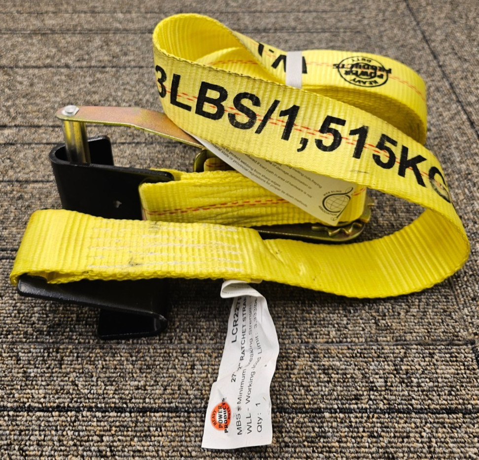 Power Products LCR227FH Ratchet Strap with Flat Hook 27' X 2"