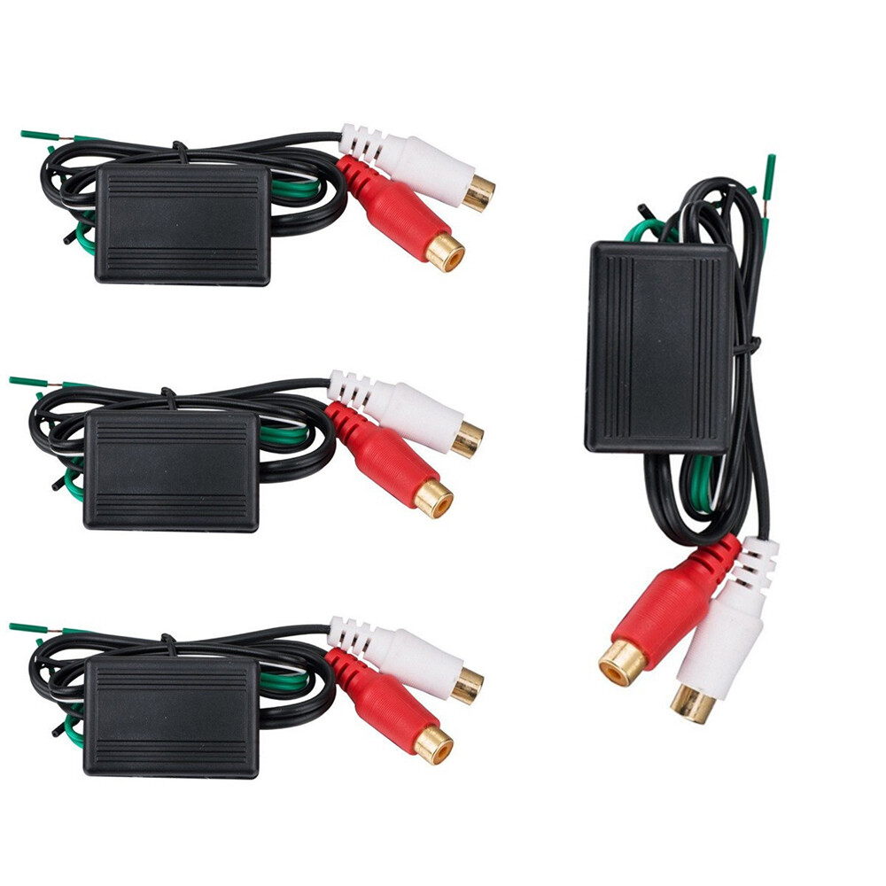 2/4X Speaker to 2 RCA Line Output Converter IN/OUT High/Low for Car Audio G7V9