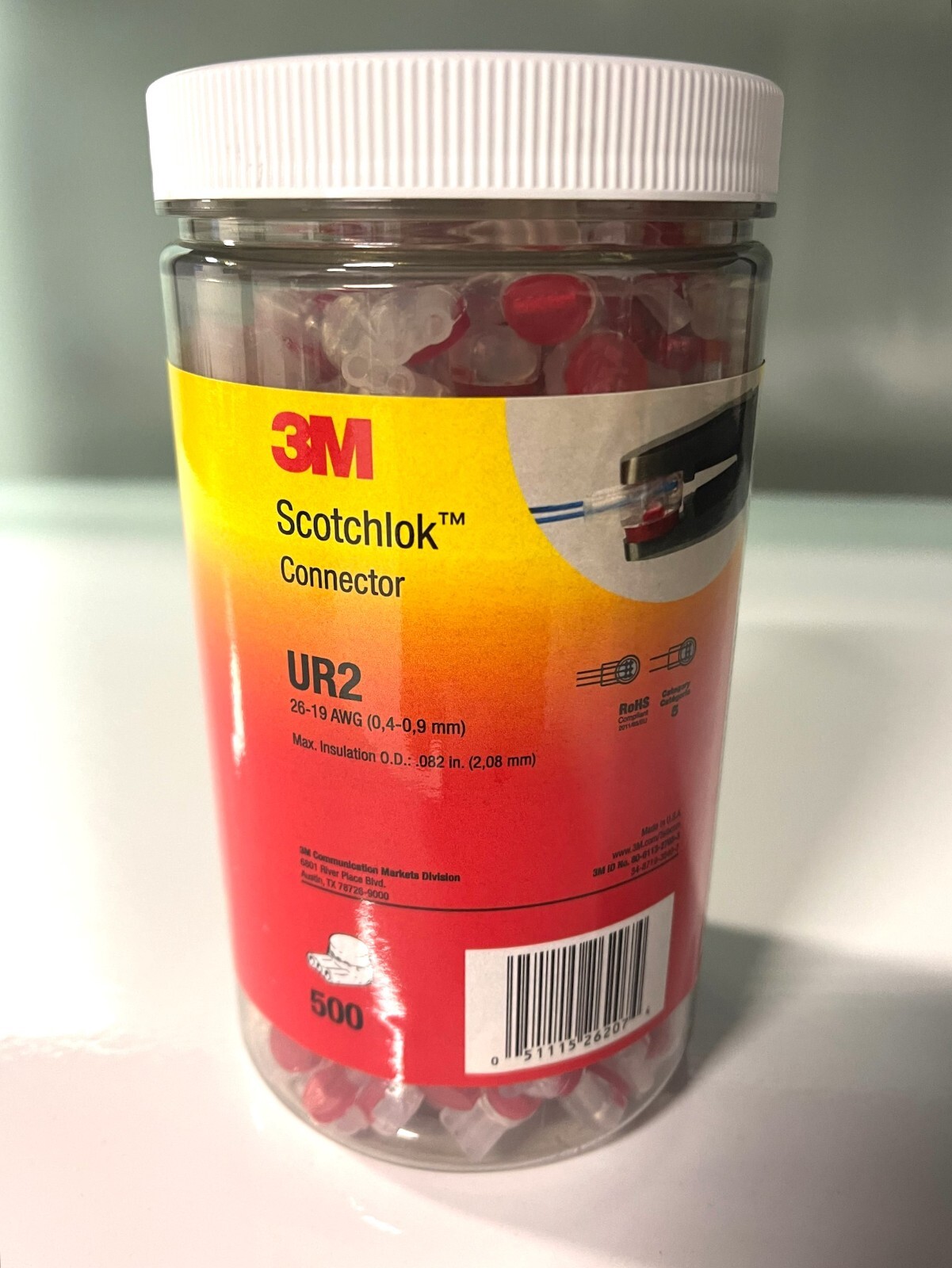 3M Scotchlok Connector UR2 26-19 AWG 500 PCS