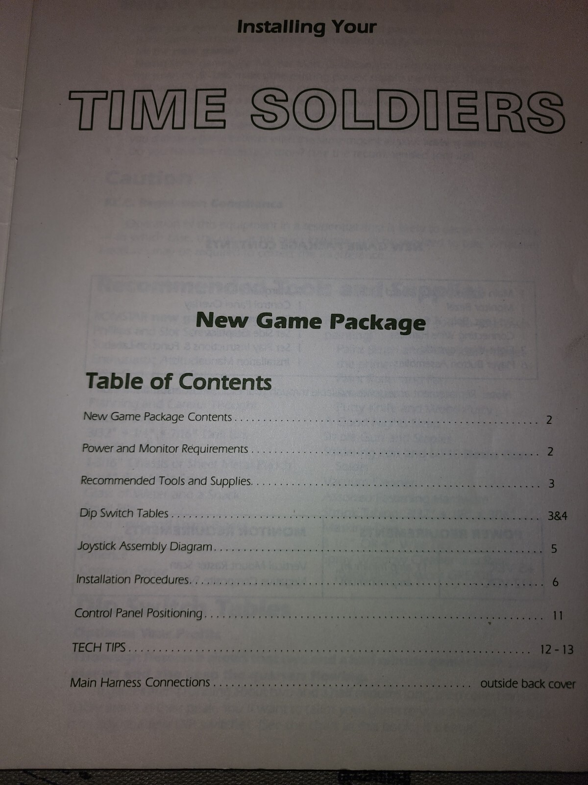Time Soldiers Manual Arcade Romstar