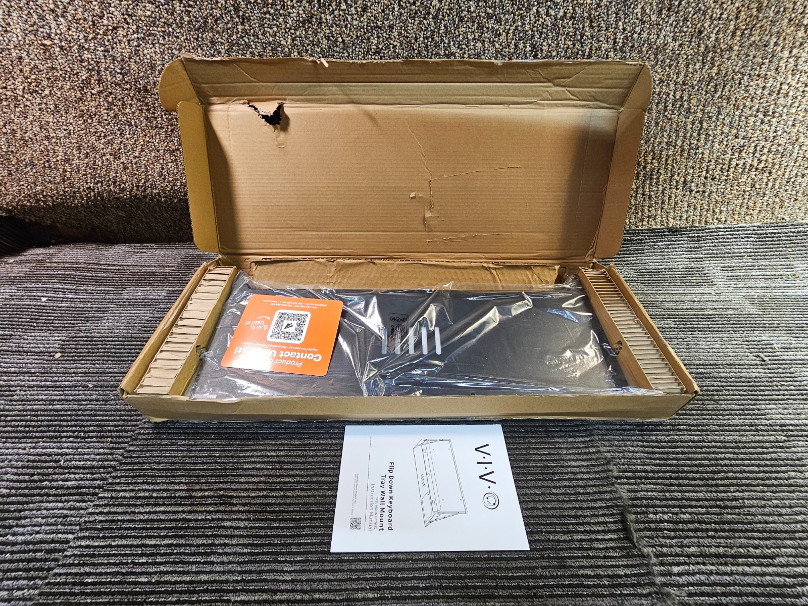 VIVO MOUNT-FDKB1 Flip Down 24" Typing Platform Wall Mount, Fits Keyboards & Mice