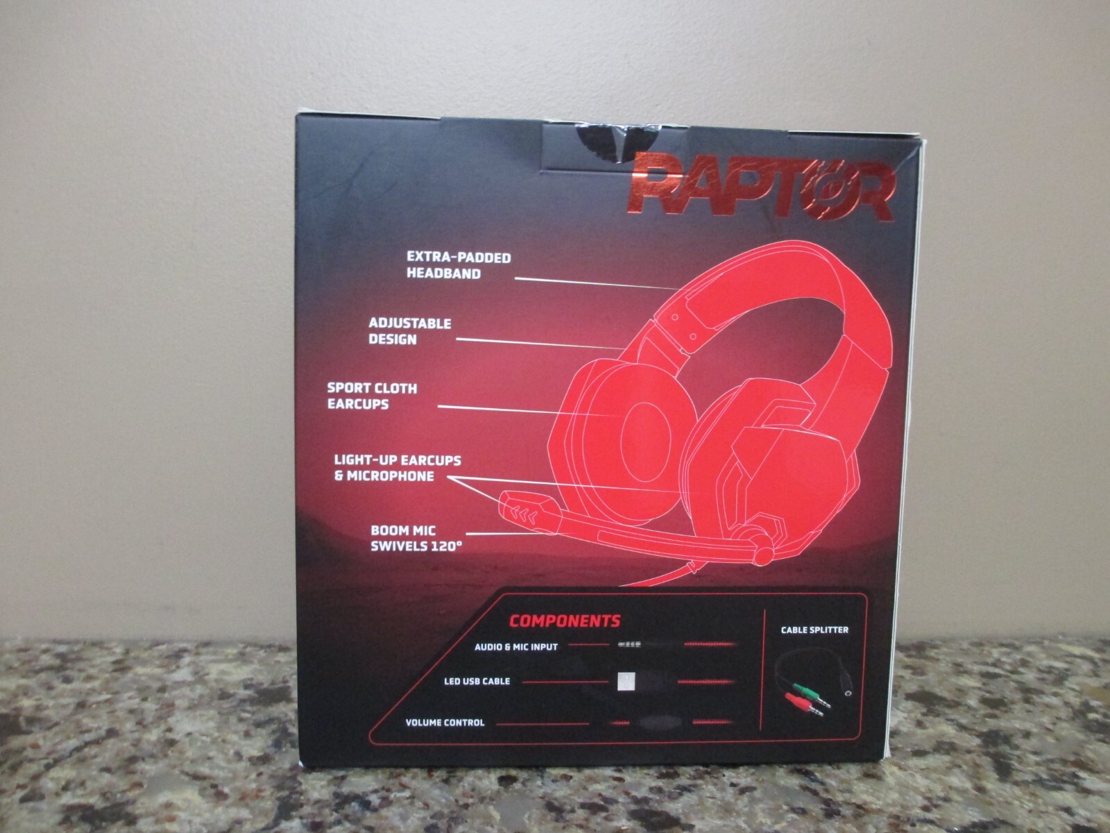 Packard Bell Raptor Pro Plus Gaming Headset w/ LED Lights - Sealed Box