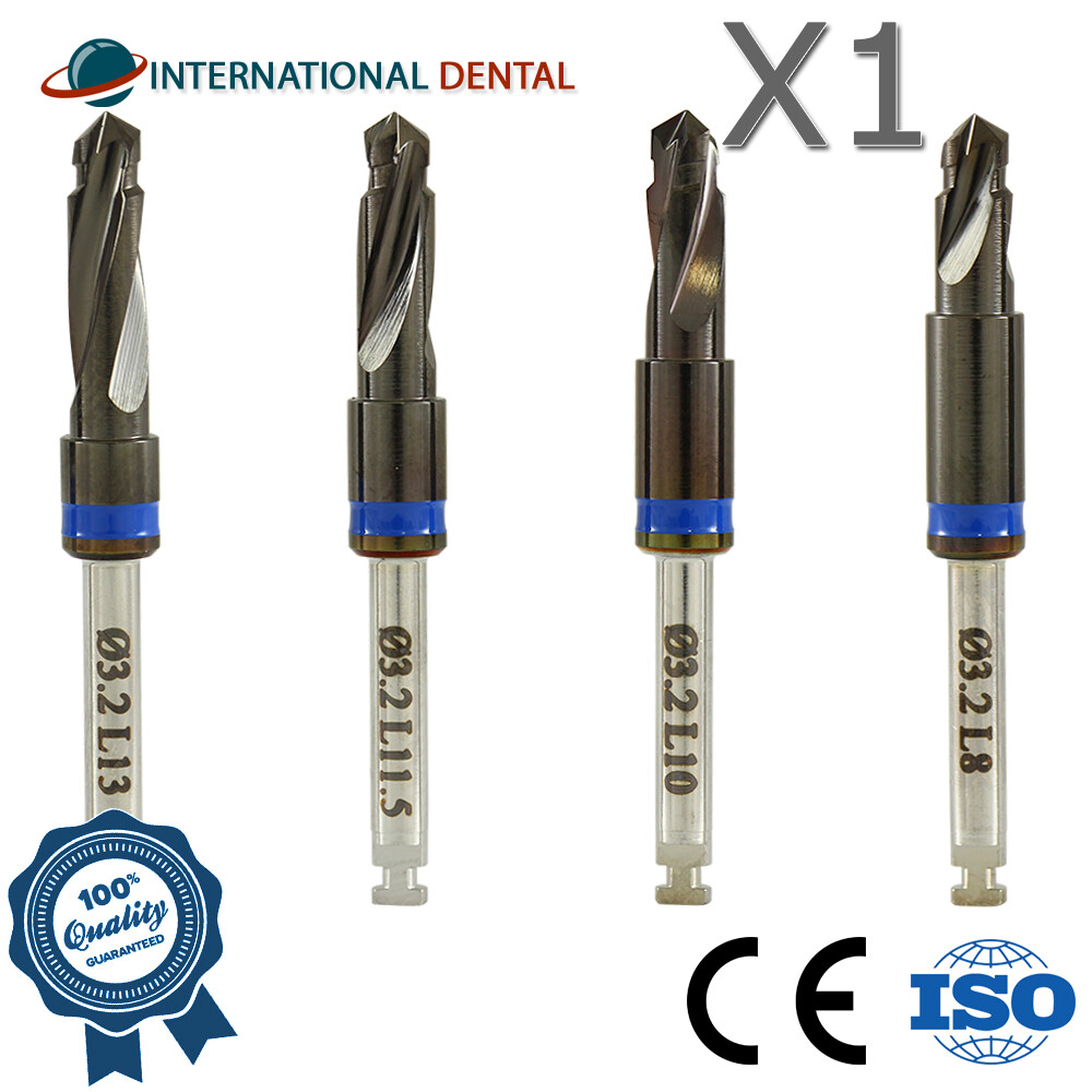 DLC Integral Step Stopper Drills Ø2.8-Ø3.2mm Drill Instrument Tool Dentist