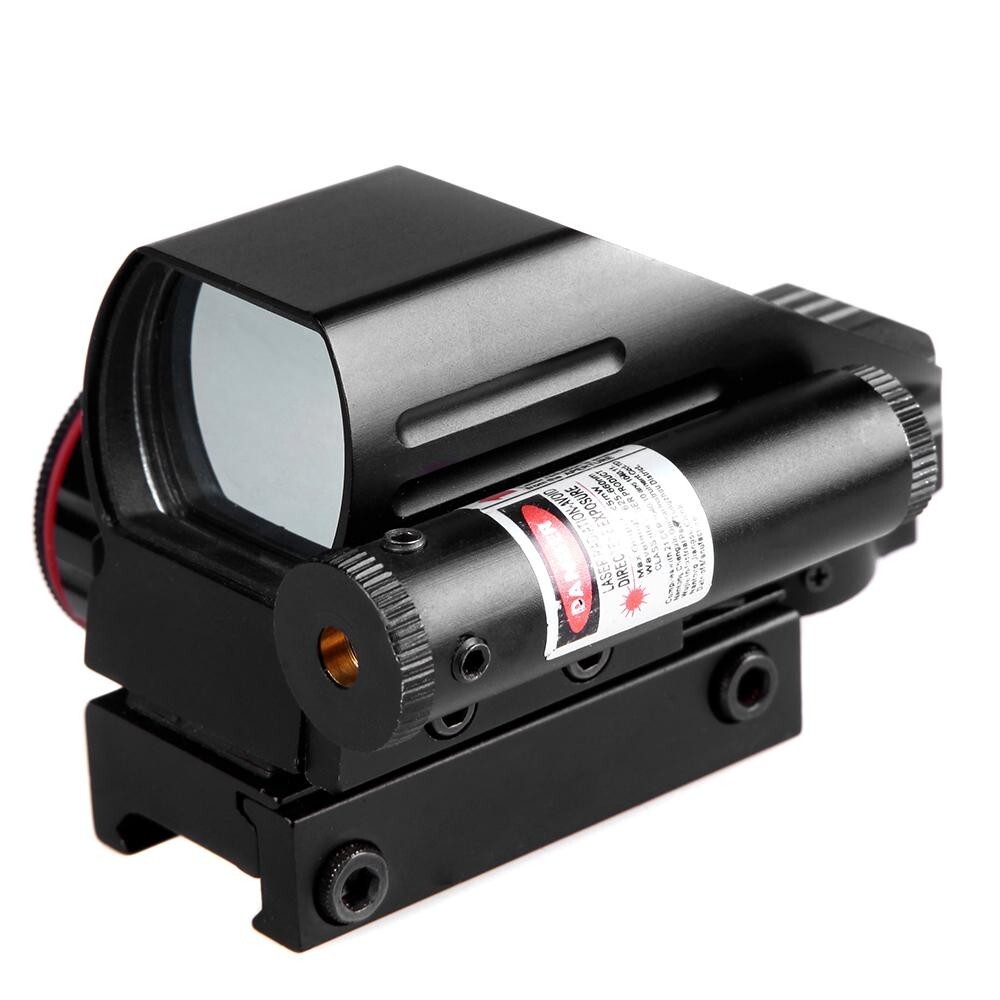 Sniper Holographic Red & Green Dot Laser Sight 4 Reticles with red laser