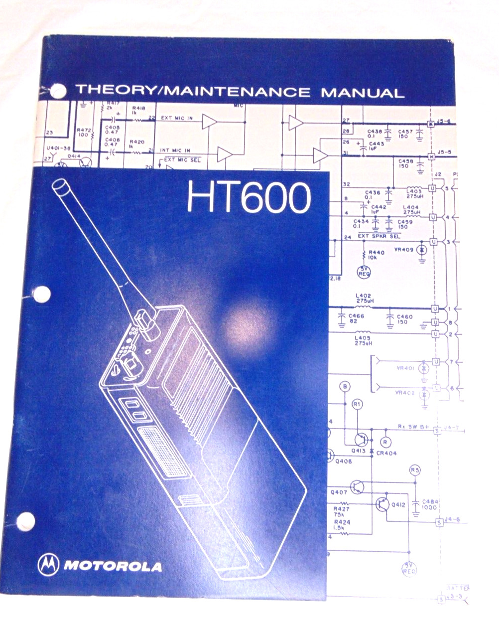 Vintage Motorola HT600 Theory Maintenance Manual 36 Pages 1987