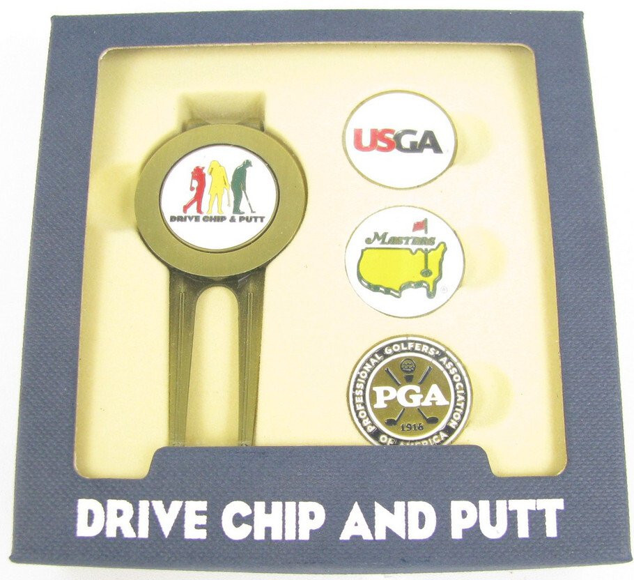 *BRAND NEW* Masters / PGA / USGA Drive Chip & Putt Divot Tool & Ball Markers Set