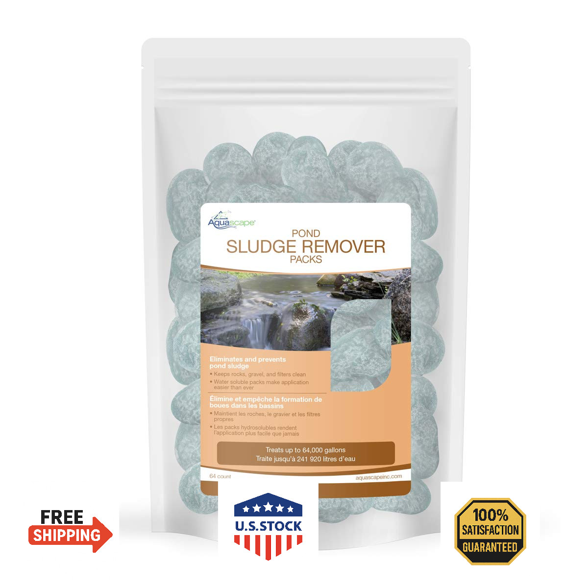 Aquascape Pond Sludge Remover Water Treatments Packs, 72 Packs | 96082