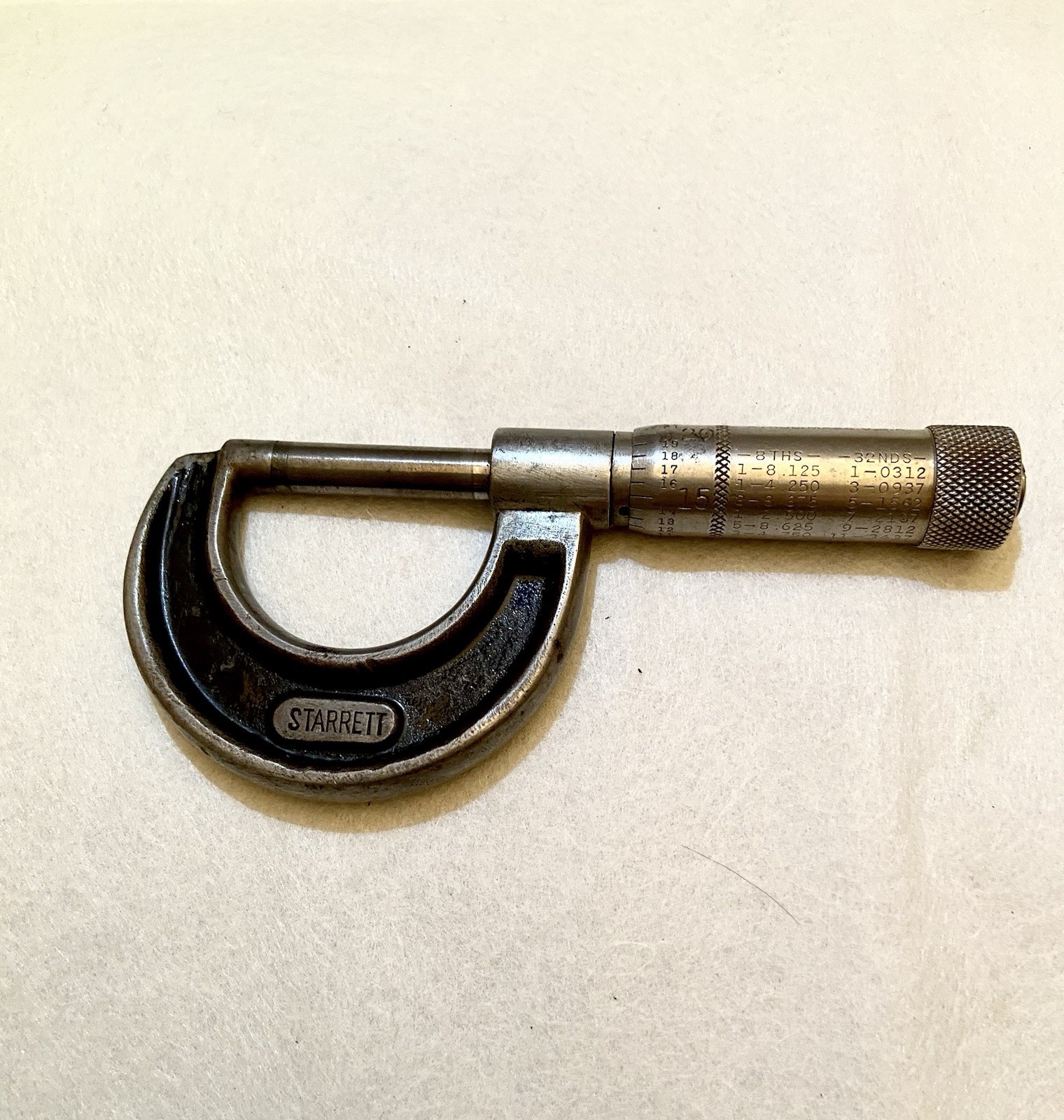Micrometer No 436 Machinist Tool Locking Ring Starrett 9-1