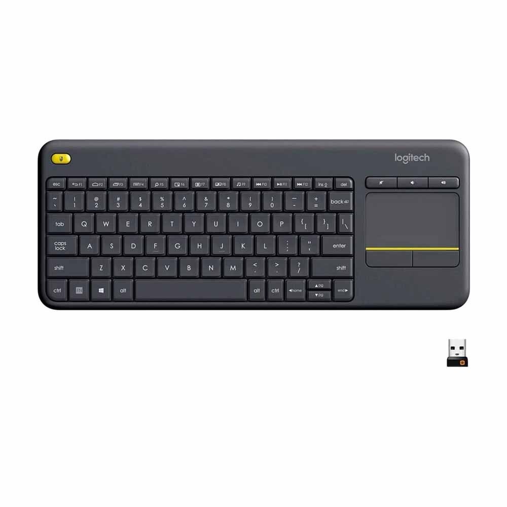 Logitech K400 Plus Wireless Touch Keyboard with Touchpad for PC connected TVs