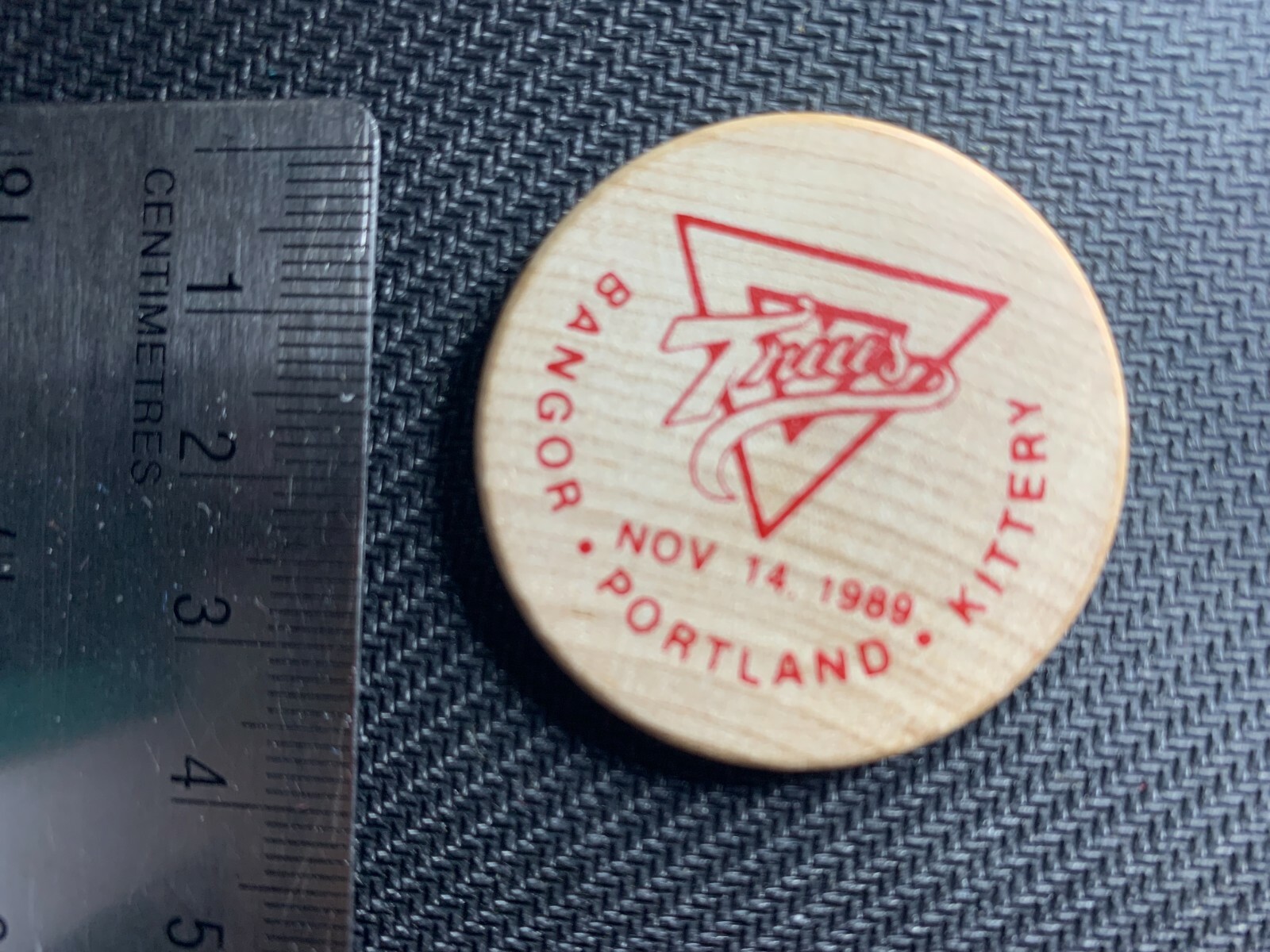 Wooden money 5 cents 1989 Bangor Atlantic Canada Coin Token
